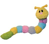 Patchwork Pet Pastel Caterpillar 35-Inch Squeak Toy for Dogs