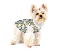 Patchwork Plaid Small Dog Shirt Cotton Pet Tee Gift for Cats | Cotton Pet Shirt Gift For Dog And Cat Owners, Sleeveless Pullover Tee With Fun Print For Puppies Kittens And Small Breeds