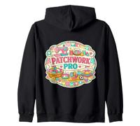 Patchwork Pro Funny Quilting Lover Quilter Sewing Joke Humor Zip Hoodie
