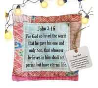 Patchwork Quilt, Prayer Quilt Poem Of The Cros-s, Prayer Blanket With A Cros-s Inside, Squares Pocket Prayer Quilt, 10cm*10cm Vintage Colorful Quilts, Hand-Sewn Cozy And Unique Design For Home