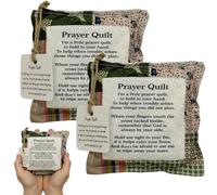 Patchwork Quilt, Prayer Quilt with Cross Inside, Handmade Prayer Quilts, Prayer Quiltss Poem, Pocket Prayers Quilts, Hand-Sewn Colorful Quiltss, Gifts for Friend Family