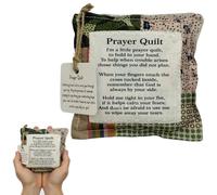 Patchwork Quilt, Prayer Quilt with Cross Inside, Handmade Prayer Quilts, Prayer Quiltss Poem, Pocket Prayers Quilts, Hand-Sewn Colorful Quiltss, Gifts for Friend Family