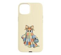Patchwork Quilter Fall Ghost Bow Quilt Block Autumn Quilting Case for iPhone 15 Plus