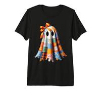 Patchwork Quilter Fall Ghost Bow Quilt Block Autumn Quilting Premium T-Shirt
