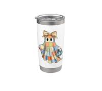 Patchwork Quilter Fall Ghost Bow Quilt Block Autumn Quilting Stainless Steel Insulated Tumbler
