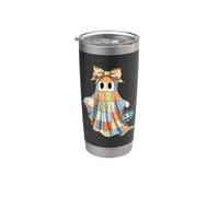 Patchwork Quilter Fall Ghost Bow Quilt Block Autumn Quilting Stainless Steel Insulated Tumbler