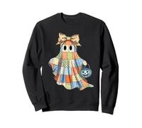 Patchwork Quilter Fall Ghost Bow Quilt Block Autumn Quilting Sweatshirt