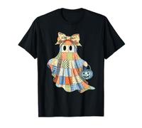 Patchwork Quilter Fall Ghost Bow Quilt Block Autumn Quilting T-Shirt