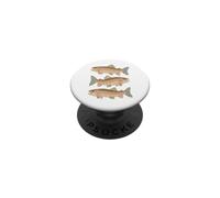 Patchwork Rainbow Trout Preppy Retro Lake Fishing PopSockets Adhesive PopGrip