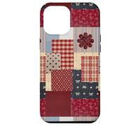 Patchwork Red Christmas Bow Coquette Sweetheart Aesthetic Case for iPhone 12 Pro Max