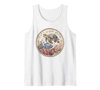 Patchwork Sea Turtle Fish Marine Garden Ocean Art Tank Top