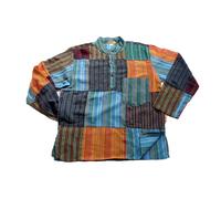 Patchwork Shirt Pullover Fisherman Shirt Leisure Shirt Hippie Goa Psy Bash