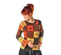 Patchwork Shirt Pullover Top Sweatshirt Zip Hoodie Hippie Goa Psy Asha