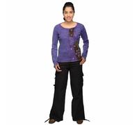 Patchwork Shirt Pullover Top Sweatshirt Zip Hoodie Leisure Hippie Psy Devi