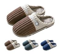 Patchwork Slippers Mens Bedroom Slippers Classic Fit House Sliders Simple Daily Sliders Winter Indoor Slides With Non Slip Outsole Comfy Warm Slides For Spa, Party Guest And Travel