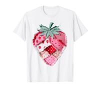 Patchwork Strawberry Country Farmhouse Style T-Shirt