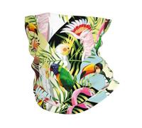 Patchwork Tropical Birds Palm Leaves Exotic Hair Band Durable Headband Non-Slip Facial Decoration For Skiing Men Workout 25X50Cm