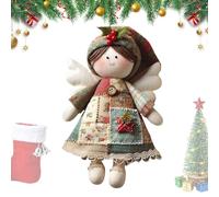 Patchworks Angel Doll Kit, Rag Doll Kits, 2D Acrylic 6 Inch Handmade Patchworks Dolls Kit Christmas Tree Flat Ornament, Christmas Fabric Angel Craft For For Beginners, Healing Holiday Decor
