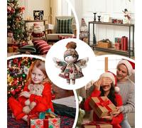 Patchworks Angel Doll Kit, Vintage Christmas Angel Doll Kits, Rustic Craft With Materials Handmade,Fabric Craft Set Home Decor For Beginner Handicraft Lovers Family Friends Party Tree Wall Door