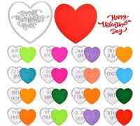 Patelai 18 Pieces Valentine Conversation Hearts Cutting Dies Heart Shaped Dies 3D Stencil Template Metal Cutting Stencils for Valentine‘s Day Making DIY Crafts