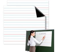 Patelai 2 Pcs Back to School Jumbo Magnetic Notebook Paper Large Magnetic Handwriting Lined 22 x 17 Inch Dry Erase Sentence Strips for Whiteboard Accessories Dry Erase Notebook for Teacher