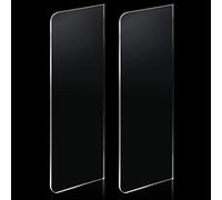 Patelai 2 Pcs Clear Cake Scraper Acrylic Cake Smoother Scraper Large Icing Frosting Buttercream Cake Edge Smoother for Kitchen Baking DIY Cake Decorating Mousse Butter Cream Cake Pastry(9 Inch)