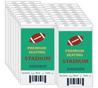 Patelai 200 Pcs 4 x 8 Inch Plastic Badge Holder Bulk Clear Vinyl ID Protector Sleeves Card Ticket Credential Badge Sleeves Vertical Waterproof Badge Holder Name Tag Holder for Sporting Events