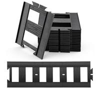 Patelai 24 Pcs Plastic Straight Tracks for Electric Ride on Train and Carriages, 9.1 x 9.4 Inches, Connected with Curved Tracks for Electric O Gauge Train Railroad Accessories Christmas Tree Middle