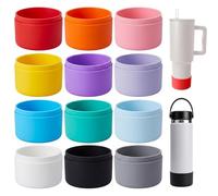 Patelai 24 Pcs Silicone Bottle Boots for Water Tumbler, Bottom Protector Compatible with Stanley/Iron Flask and More, 2.8-3.1in Width Bottom Protector Cover Sleeve