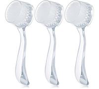 Patelai 3 Pcs Face Cleansing Brush Facial Manual Exfoliator Tool Soft Bristle Exfoliating Scrubber with Acrylic Handle Pore Deep Wash Brush for Makeup Removal Skincare Gentle Dead Skin Peeling