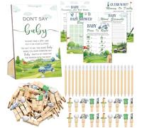 Patelai 321 Pcs Golf Baby Shower Game Decorations Golf Gender Reveal Decorations 5 Games Include Bingo Word Search Description The Price Guess Who for Gender Reveal Birthday Party Supplies