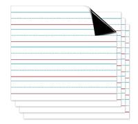 Patelai 4 Pcs Jumbo Magnetic Notebook Paper for Classroom Large Magnetic Handwriting Lined 22 x 17 Inch Dry Erase Sentence Strips for Whiteboard Accessories Dry Erase Notebook Poster for Teacher