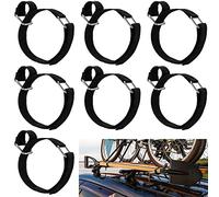 Patelai 8 Pieces Roof Rack Shovel Mount 12 Inch Shovel Mount Straps for Roof Rack Ladder Straps Holder Adjustable Hook and Loop Reusable for Trucks Cars SUV Tractors Trailers