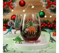 Patelai Thanksgiving Sloth Gifts for Women Sloth Stemless Funny Wine Glasses 17 oz Christmas Let's Get Slothed Wine Glass Mug for Women Family Xmas Birthday Party Friend Holiday Decoration