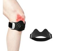Patella Tendon Knee Strap With 3D Silicone Cushion 1 Pcs Knee Brace Straps | Adjustable Knee Support For Women Knee Straps For Joint Pain Running Arthritis Tendonitis Patellar Tendon Strap Men Black