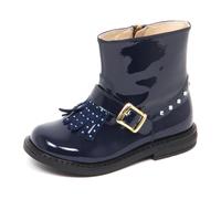 Patent biker boot for kids - female - Twinset - Kids Boots - Blue - 25 EU - Kids 25 EU