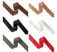 Patent Faux Leather PU Tape Trim Ribbon Strap Strip, Strong Shiny Gloss Finish, Folded Glued Back,6 Colours,10mm 20mm Width Sizes, Neotrims UK. [20mm, Beige, 1 Meter]