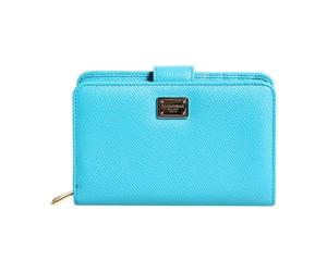 Patent Leather Bifold Clutch Wallet - female - Dolce & Gabbana - Wallets & Cardholders - Blue - ONE SIZE - Accessories ONE SIZE
