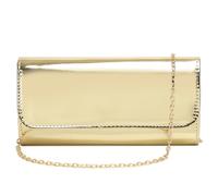 Patent Leather Envelope Clutch Womens Evening Handbag Stylish Shoulder Bag Purse for Christmas Wedding Party Prom, Gold 018, 9.25 x 2.16 x 4.7 inches