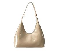 Patent Leather Hobo Bag Crescent Shoulder Bag Small Going Out Tote Bag Satchel Purse, Nude