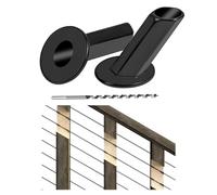 [Patent] Muzata Upgraded 40 Pack 25 30 35 Degree 1/8" 5/32" 3/16" Black Cable Railing Angle Protector Sleeves Cable Railing Hardware Kit T316 Stainless Steel Angle Protective Sleeves Wood Post CR70