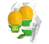 Patent-Safti 3 x Green Juicer I The Original Safti Pourer for Lemons, Oranges etc. I Easier than Any Lemon Squeezer or Juice Press I 3 x Green