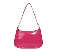 Patent Vegan Leather Evening Purse Shiny Clutch MINI Hobo Handbag Shoulder Bags, Rose