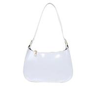 Patent Vegan Leather Evening Purse Shiny Clutch MINI Hobo Handbag Shoulder Bags, White