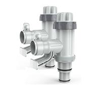 [PATENTED] Deeroll Pool Plunger Valve Plus for Above Ground Pool - 2-in-1 Plunger Valve Replacement Parts, Pool Accessories, 1/4 Inch Pool Pipe Holder with Plunger Valve(2PCS) (2 Pack-New)