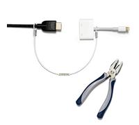 Patented Pre-Assembled Adapter Ties - Anti-Theft Cable Locks for Tools, Dongles, Tethers, Computer adapters. Steel Cable, Security Lock, Easy Installation with Free Crimping Tool