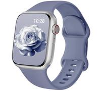 Patented Upgraded Silicone Strap Compatible with Apple Watch Straps 38mm 40mm 41mm 42mm 44mm 45mm 46mm 49mm Women Men,Soft Sport Bands for iWatch Series 11 10 9 8 7 6 5 4 3 2 1 SE Ultra,Lavender Gray
