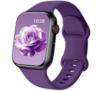 Patented Upgraded Silicone Strap Compatible with Apple Watch Straps 38mm 40mm 41mm 42mm 44mm 45mm 46mm 49mm Women Men,Soft Sport Bands for iWatch Series 11 10 9 8 7 6 5 4 3 2 1 SE Ultra,Dark Purple
