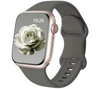 Patented Upgraded Silicone Strap Compatible with Apple Watch Straps 38mm 40mm 41mm 42mm 44mm 45mm 46mm 49mm Women Men,Soft Sport Bands for iWatch Series 11 10 9 8 7 6 5 4 3 2 1 SE Ultra,Stone Grey