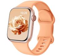 Patented Upgraded Silicone Strap Compatible with Apple Watch Straps 38mm 40mm 41mm 42mm 44mm 45mm 46mm 49mm Women Men,Soft Sport Bands for iWatch Series 11 10 9 8 7 6 5 4 3 2 1 SE Ultra,Marigold